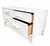 Whitecraft Vintage Coastal White Bamboo & Wood Low 4-Drawer Dresser For Sale - Image 4 of 6