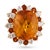 Contemporary Vintage 41.00 Carat Citrine Diamond 16k Yellow Gold Cocktail Ring, Size 8 For Sale - Image 3 of 7
