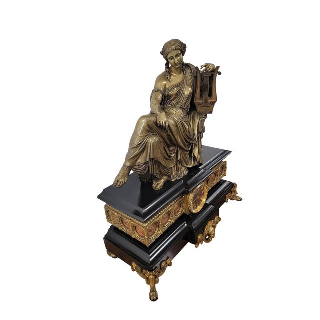 19th Century French Empire Clock, Japy Frères Et Cie Movement For Sale - Image 4 of 18