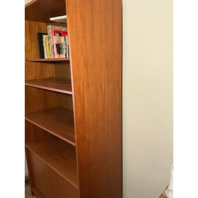 Danish Modern Teak Veneer Bookcase Wall Unit For Sale In Baltimore - Image 6 of 9