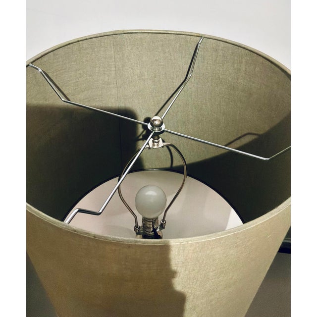 Currey & Company Currey & Company Green Metallic Glaze Porcelain Table Lamp For Sale - Image 4 of 5