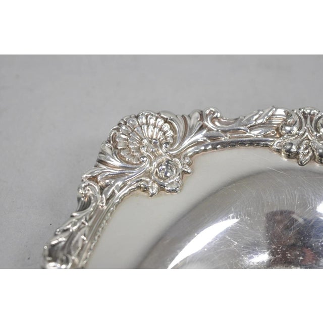 Mid 20th Century Vintage Victorian Sir Christopher by Wallace Silver Plated Gravy Boat Underplate For Sale - Image 5 of 11