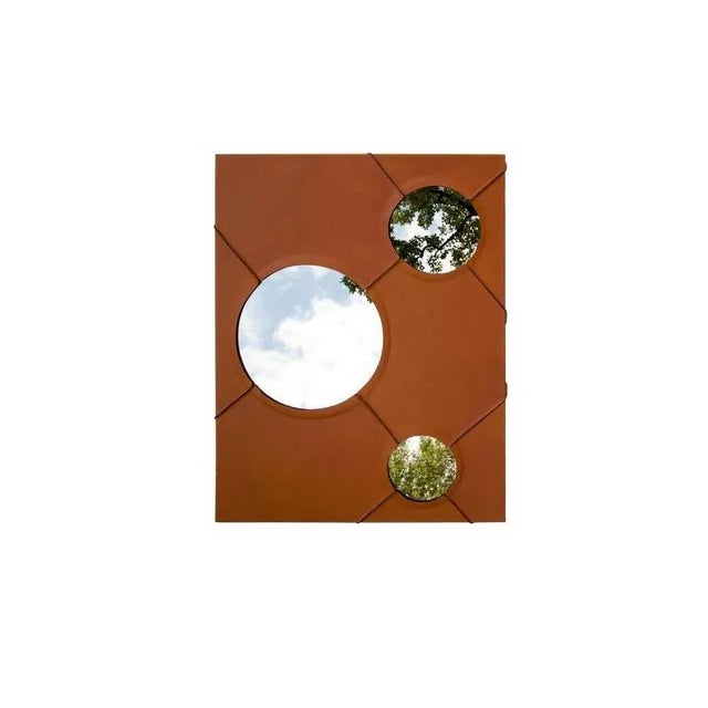 Liquid Days Wall Mirror with Faux Leather Frame by Oscar Maschera Dimensions: W 66 x H 163 cm. Materials: Mirror and...