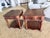 Wood Late 20th Century Pair of Ornate Two-Tier Square Side Tables – Scalloped Parquet Top For Sale - Image 7 of 9