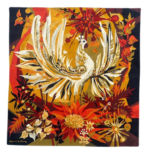 Mid-Century Aubusson Tapestry with Hervé Lelong Design, 1960s