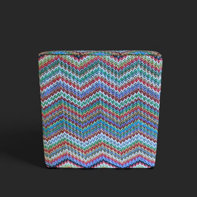 Missoni Missoni Style Multicolor Knit Chevron Tissue Box Cover For Sale - Image 4 of 13