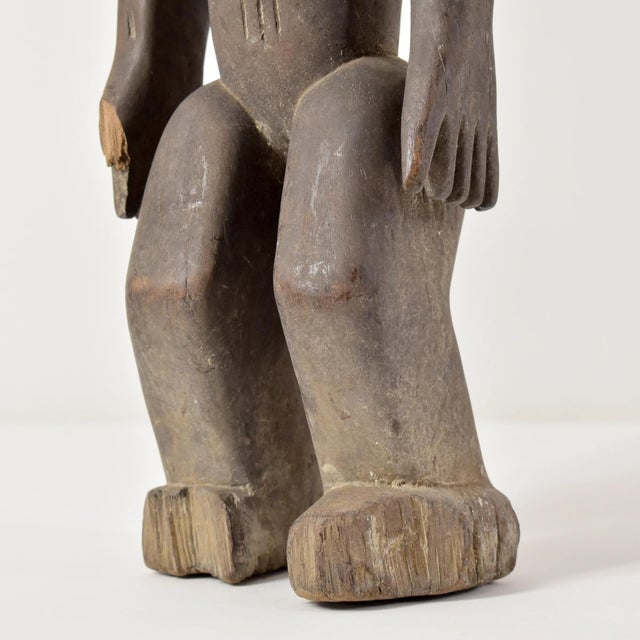 African Early 20th Century Dan Standing Female Wood Figure Côte d'Ivoire For Sale - Image 3 of 12