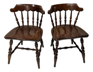 1940’s Colonial Revival Scallop Back Windsor Chairs