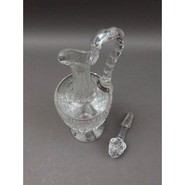 Glass Mid 20th Century St. Louis France Florence Pineapple Cut Crystal Wine Decanter With Stopper For Sale - Image 7 of 10