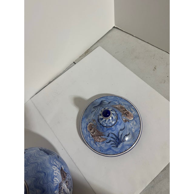 Early 20th Century Gabriel Montagnon Nevers Faience Covered Pot For Sale - Image 5 of 8