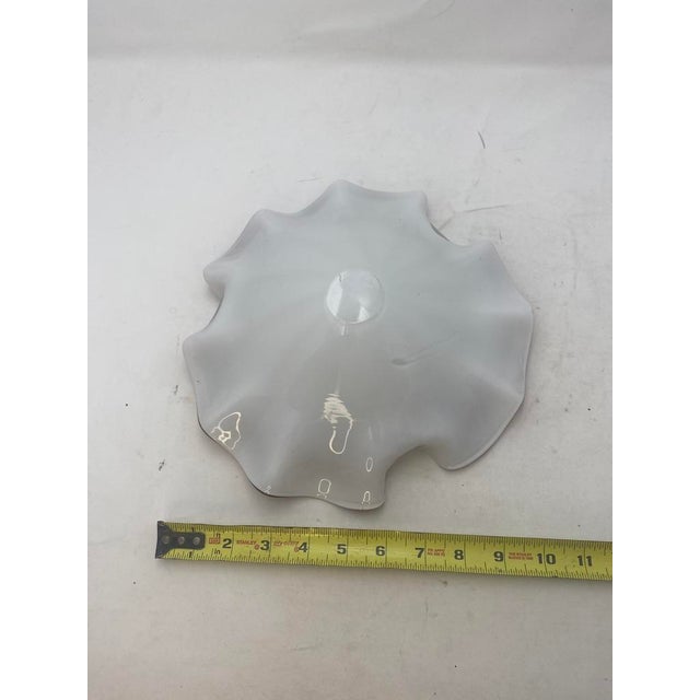 1960s Mid-Century Murano Style Cased Handkerchief Bowl With Gold Aventurine For Sale - Image 5 of 6