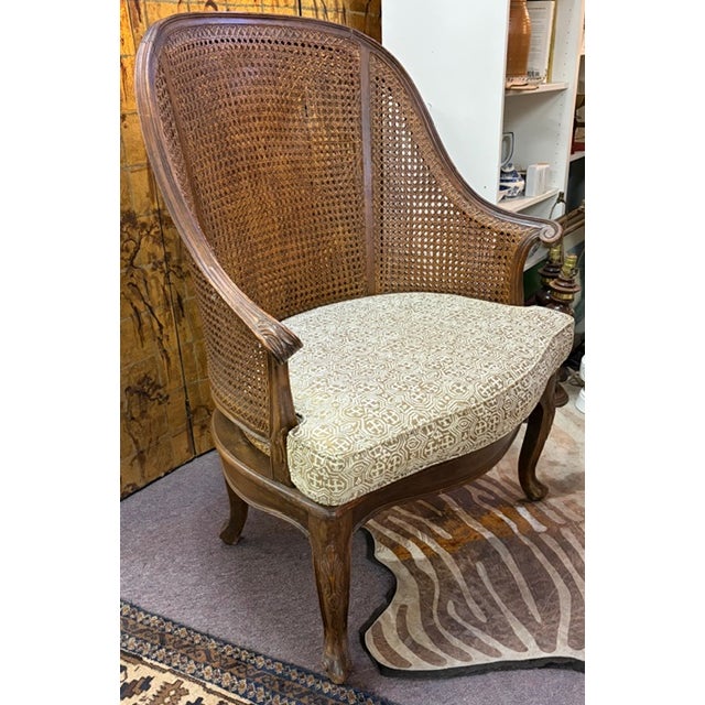 Mid Century Hendrix Allardyce Key West Caned Bergere Chair For Sale - Image 4 of 10