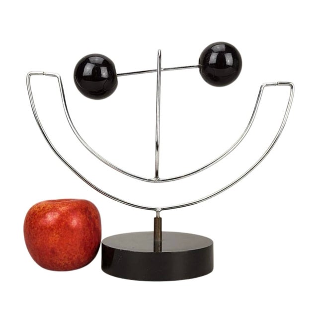 1970s nice Kinteic Sculpture by John W. Anderson from my research . Has three chrome wire pieces, center piece has two...
