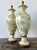This exquisite pair of vintage Chinoiserie urns is a masterclass in classic decorator style, drawing significant influence...