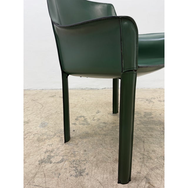 Mid-Century Brazilian Modern De Couro Leather Dining Armchairs - Set of Four For Sale - Image 14 of 17