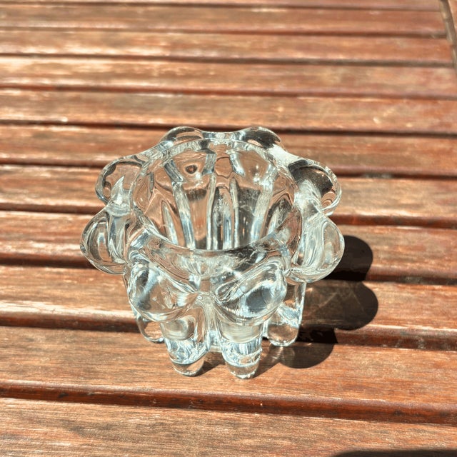 Mid-Century Modern French Glass Candleholders, 1970s, Set of 6 For Sale - Image 6 of 7