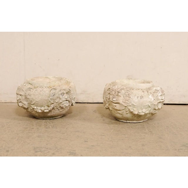Stone Spanish Mid 20th Century Cast-Stone Pots - A Pair For Sale - Image 7 of 11