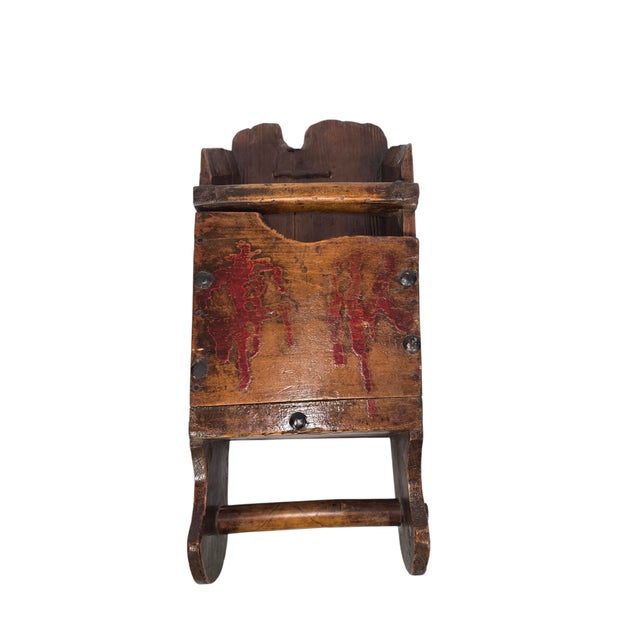 Farmhouse Antique Hand-Carved Wooden Rice Measure | Farmhouse Rustic Accent For Sale - Image 3 of 4