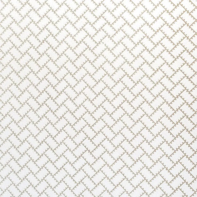 Sample - Schumacher x Neisha Crosland Parterre Wallpaper in Silver For Sale