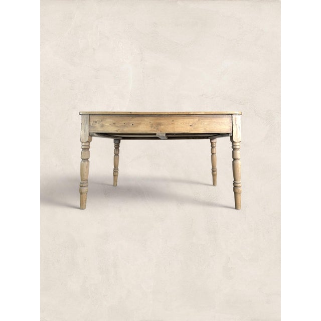Brown Late 19th Century Antique English Pine Farmhouse Table For Sale - Image 8 of 8