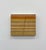 A contemporary abstract painting featuring layered horizontal bands in warm ochre, rust, taupe, cream, and muted olive...