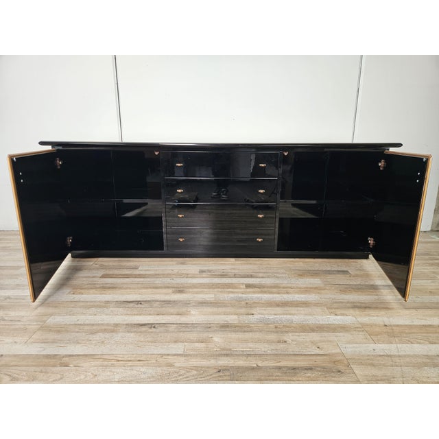 Sideboard in Black Lacquered Wood by Pierre Cardin, 1970 For Sale - Image 16 of 18