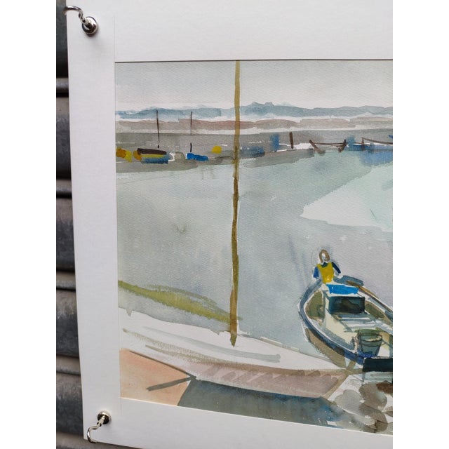 Michel Roubille, L'Île d'Yeu, 1985, Watercolor For Sale - Image 4 of 6