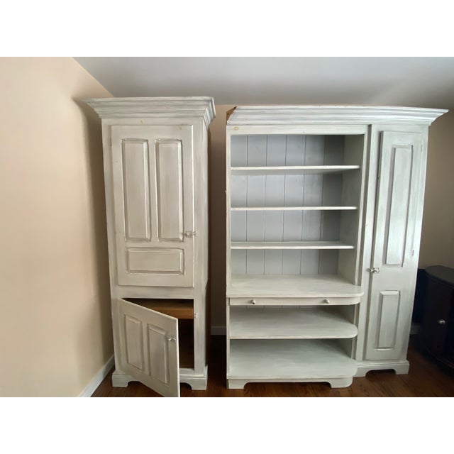 Custom Built From Antique Pine Wall Unit in 3 Sections For Sale In New York - Image 6 of 7