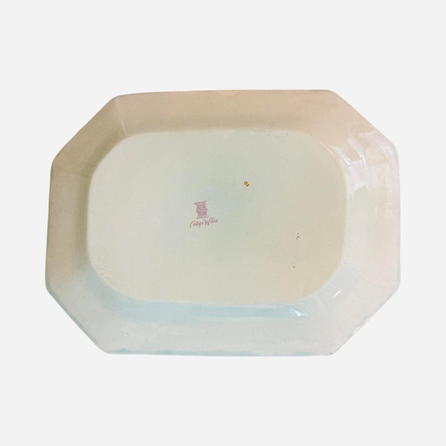 A beautiful vintage Adams China Calyx Ware ironstone platter in the Metz pattern, made in England and bearing the older...