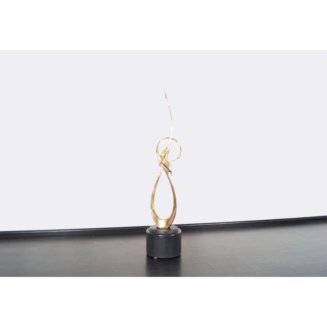 Vintage Life-Size Brass Crane Sculpture by Boris Lovet-Lorski, 1950s For Sale - Image 9 of 10
