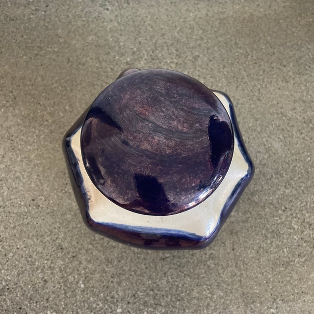 1950s Folk Arts and Crafts Metallic Vase/ Urn For Sale In Philadelphia - Image 6 of 6