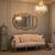 1960s Rococo Revival Wall Mirror Newly Painted in Swedish Gustavian Style Linen White and Light Blue For Sale - Image 15 of 15