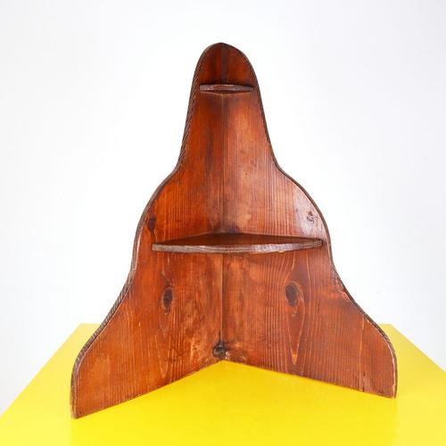 Vintage Wood Corner Shelf For Sale - Image 9 of 9