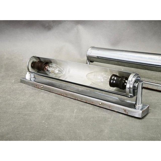 Bauhaus Chrome Wall Lights by Napako, Czechoslovakia, 1940s, Set of 2 For Sale - Image 9 of 11