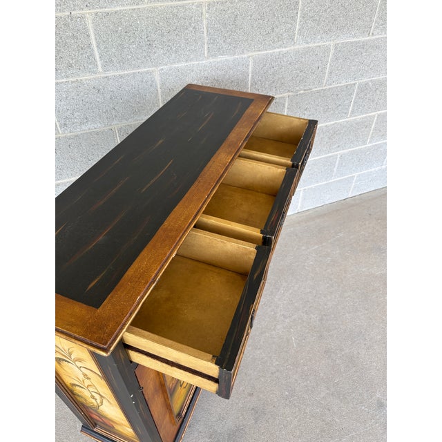 Habersham Paint Decorated British Colonial Style 40" Console Cabinet For Sale In Philadelphia - Image 6 of 9