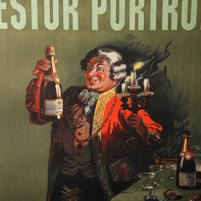 This Aesthetic Movement "Nestor Porton" poster, Lons-le-Saunier, France, circa 1910, exemplifies the elegance and refined...