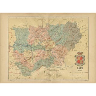 Map of Andalusias Olive Heartland, 1902 For Sale