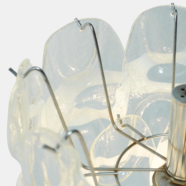 1960s Gino Vistosi Attributed Glass & Chrome Pendant For Sale In San Francisco - Image 6 of 6