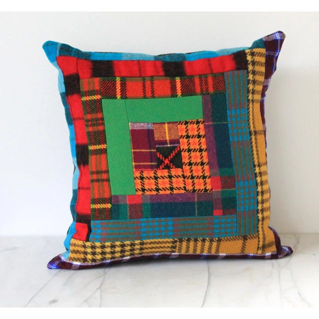Vintage colorful patchwork pillow. No makers mark. Minor age wear. No rips or stains.