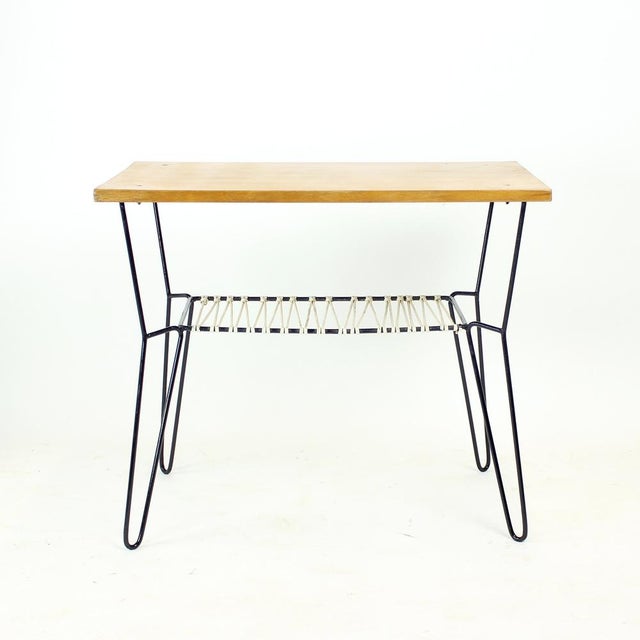 Coffee Table with Metal Base, Czechoslovakia, 1960s For Sale - Image 11 of 11