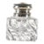 Antique Simons Brothers Crystal and Sterling Silver Inkwel For Sale