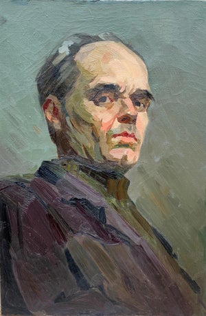 Original Oil Painting, Portrait Art, Man on Canvas, Fine Art, Impasto Style 59-40