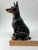 Mid-Century Modern Vintage MCM Doberman Pinscher & Puppy Ceramic Figurine For Sale - Image 3 of 5