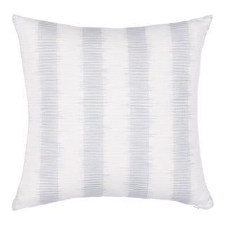 Schumacher Attleboro Ikat 22" Pillow in Mineral For Sale