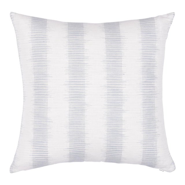 Schumacher Attleboro Ikat 22" Pillow in Mineral For Sale