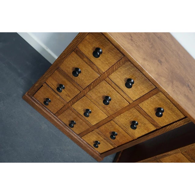 Vintage French Oak Apothecary Cabinet, 1930s For Sale - Image 15 of 17