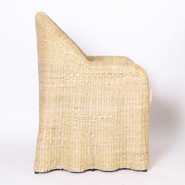Mid-Century Modern Ghost Drapery Armchair For Sale - Image 3 of 9