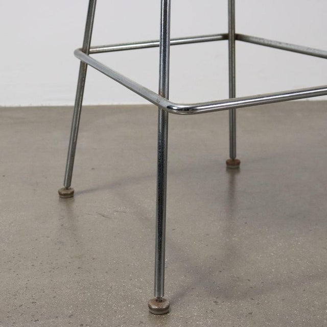 Vintage Stool in Metal and Leatherette, Italy, 1970s For Sale - Image 6 of 11