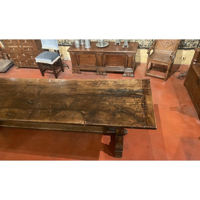 Spanish Medieval Style Monastery Table in Oak For Sale - Image 10 of 14