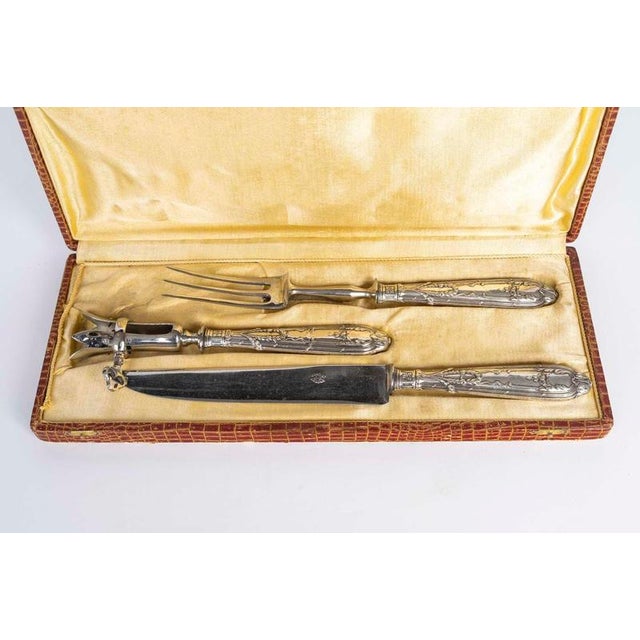 Napoleon III Silver Flatware Set, 19th Century, Set of 3 For Sale - Image 3 of 8